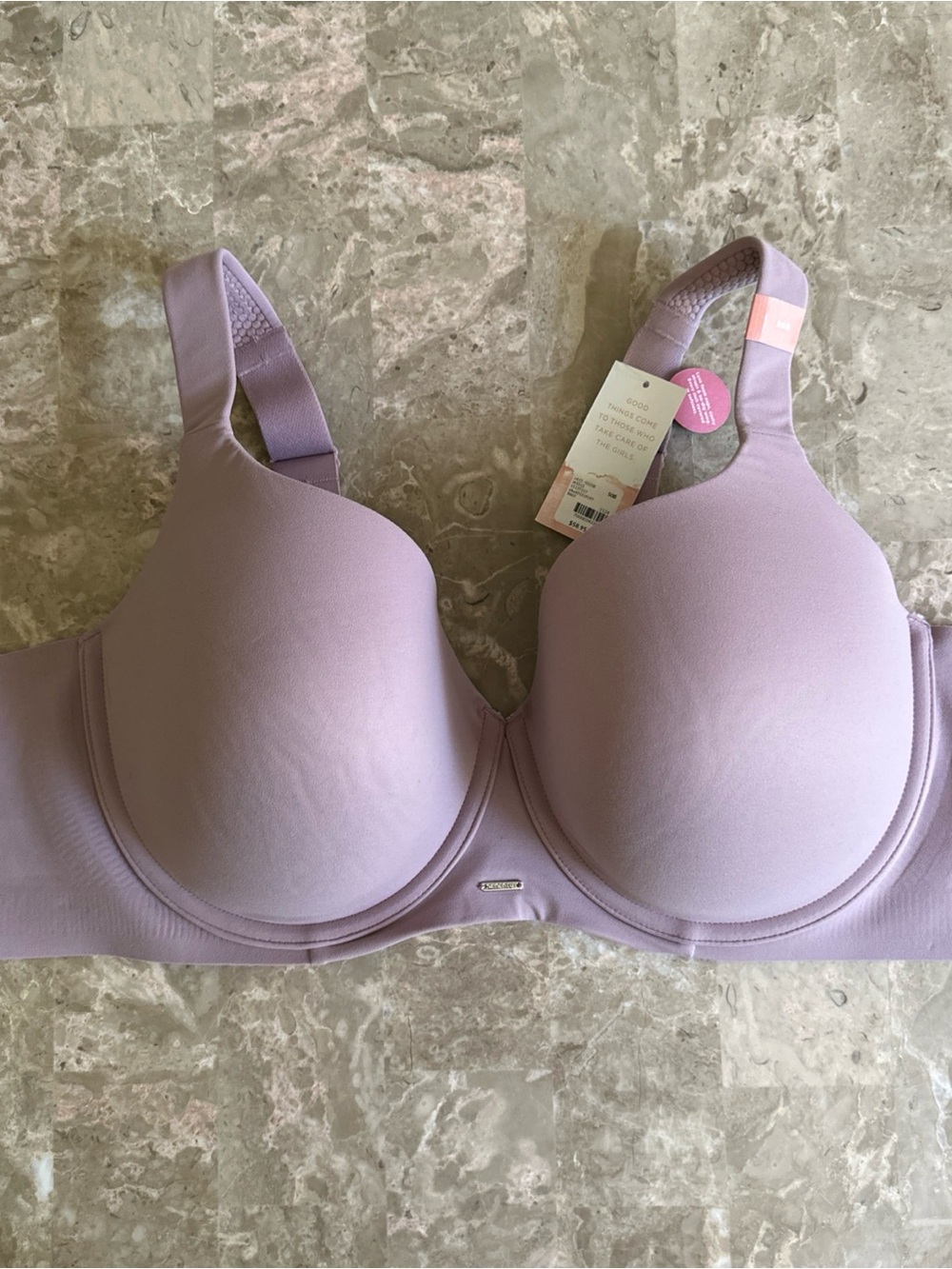 Cacique Bra 50 B Mauve Pink Modern Luxe Lightly Lined Balconette Underwired NWT